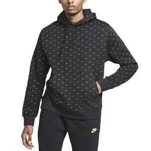 Nike Black All-Over Swoosh Hoodie - Men's